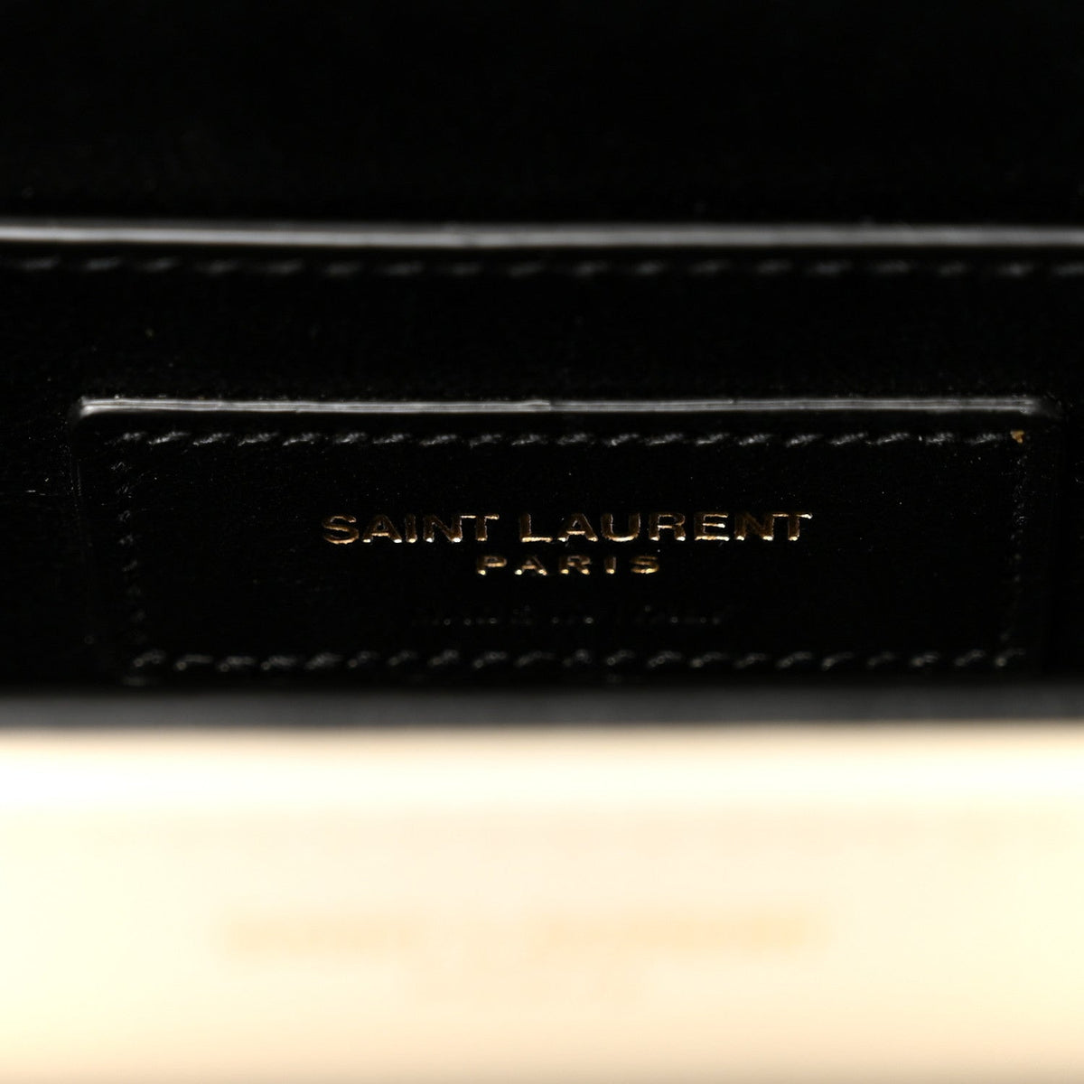 Saint Laurent Box Calfskin Monogram Medium Solferino Satchel Crema Soft