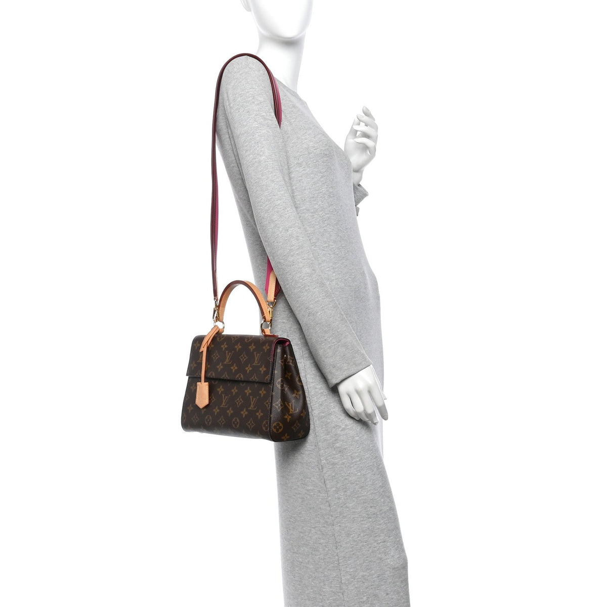 Monogram Cluny Bb Bordeaux Fuchsia Handbag