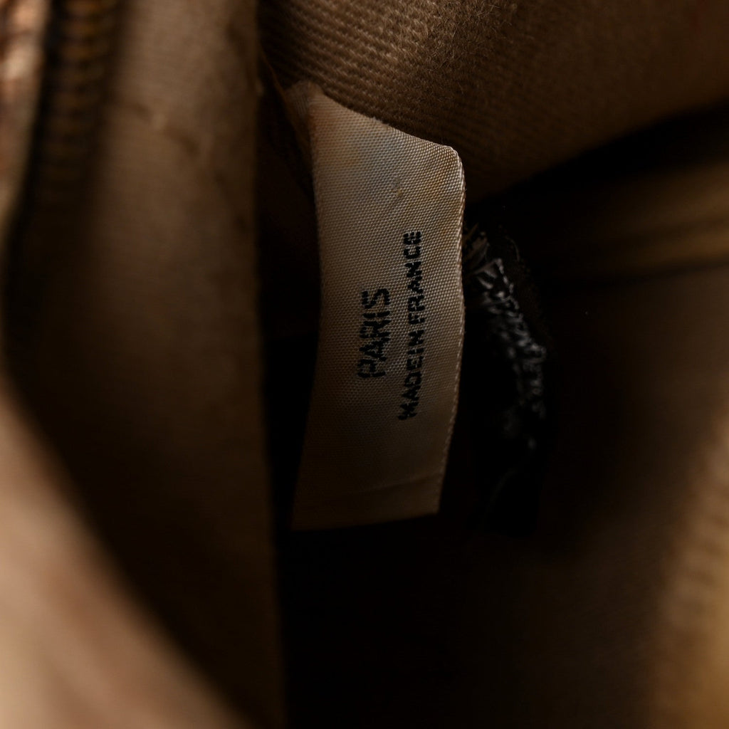Christian Dior Monogram Canvas Boston Bag Brown
