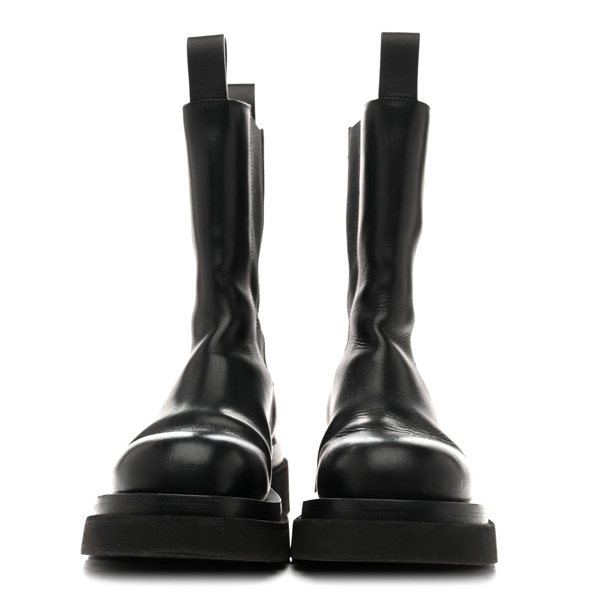 Bottega Veneta Calfskin Women's The Lug Chelsea 55mm Boots 36.5 Black