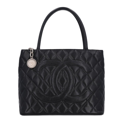 Quilted Caviar Tote Bag