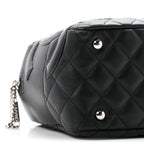 Chanel Calfskin Quilted Large Cambon Bowler Black