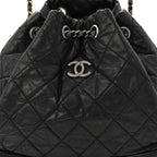 Chanel Aged Calfskin Quilted Small Gabrielle Backpack Black