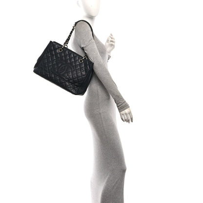 Quilted Caviar Tote Bag