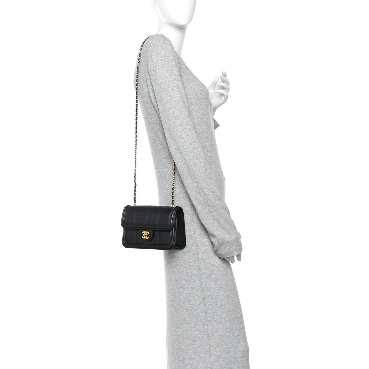 Mini Lambskin Calfskin Flap Shoulder Bag