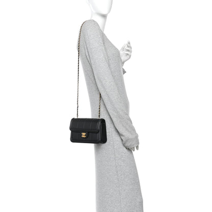 Mini Lambskin Calfskin Flap Shoulder Bag