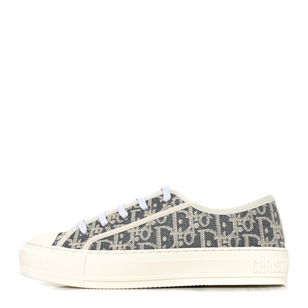Oblique Chambray Raffia Effect Walk'N' Low Top Sneakers Blue Light Bis