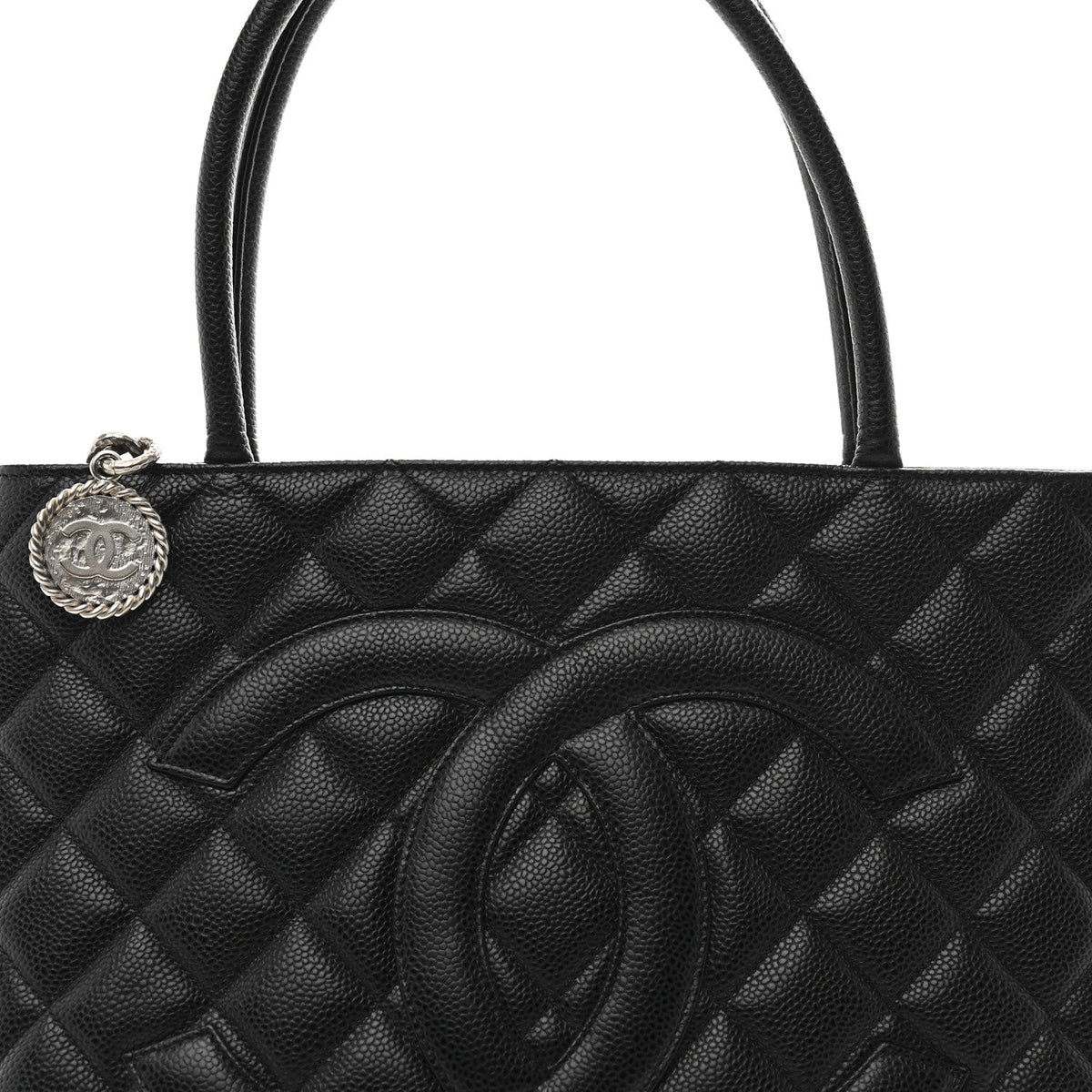 Quilted Caviar Tote Bag