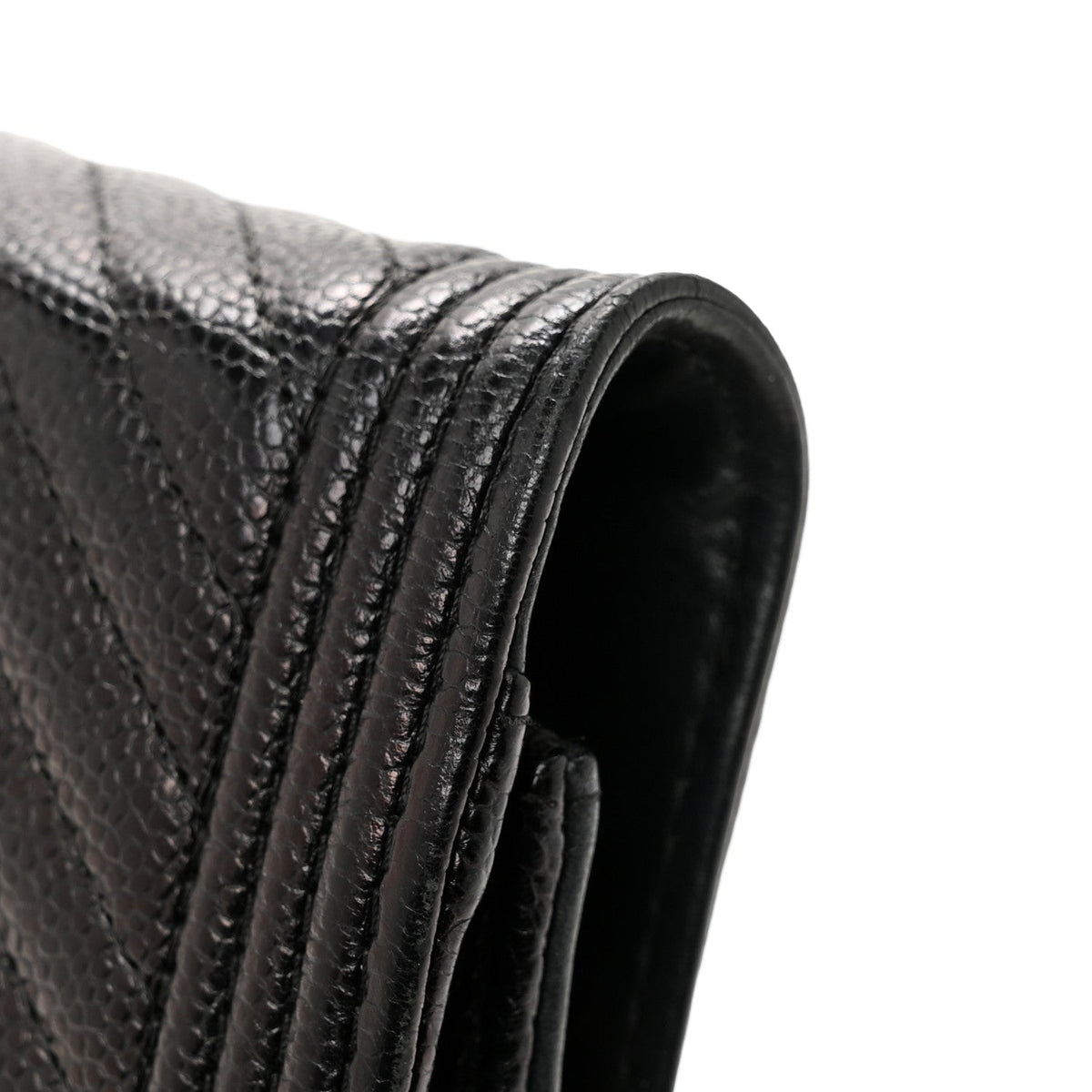 Quilted Caviar Wallet Bag