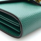 Gucci Calfskin Mini Dionysus Chain Wallet Emerald