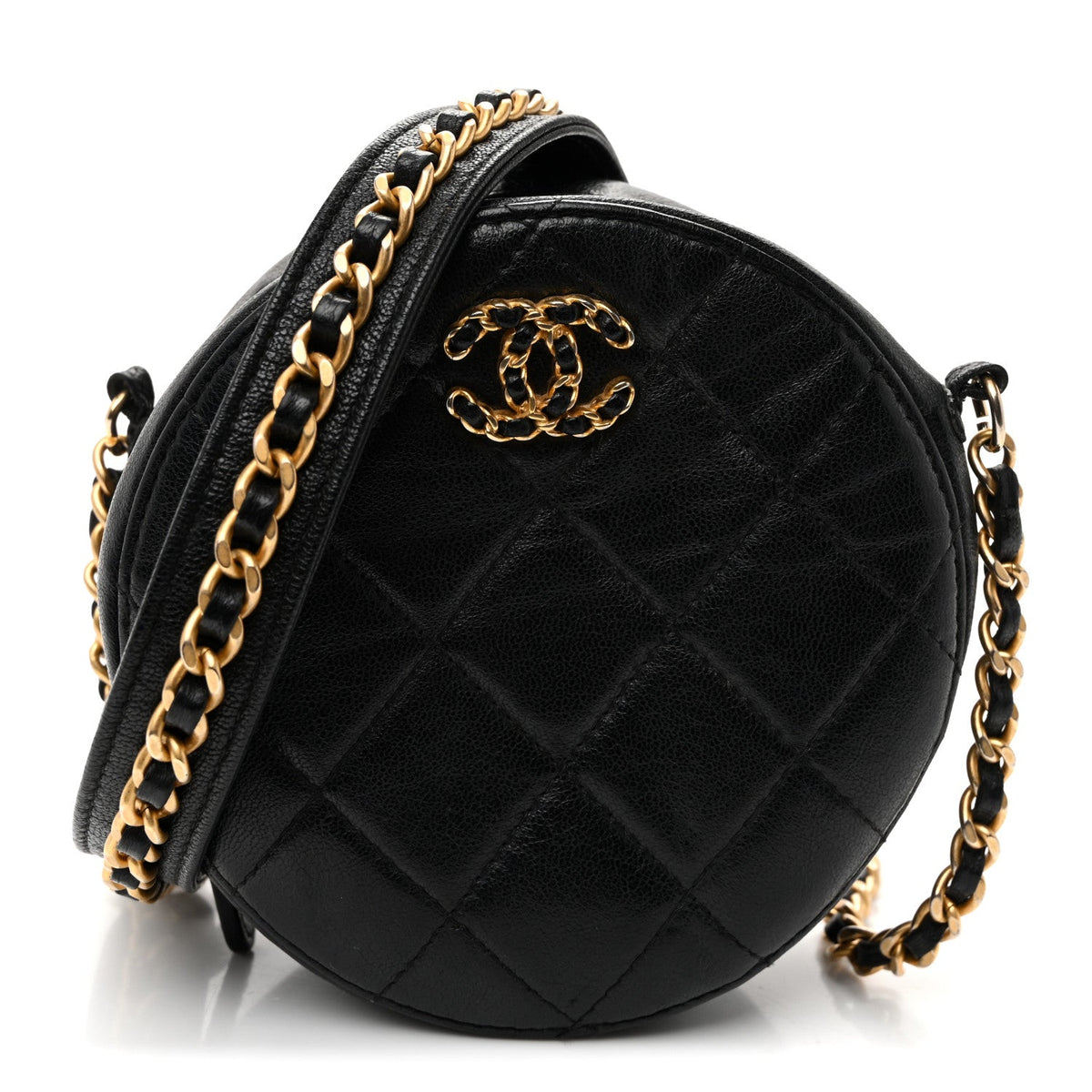 Quilted Goatskin Clutch Bag - Black