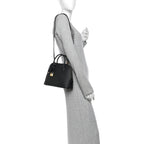 Hermes Epsom 1923 Sangle Bolide 25 Bag Black White