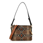 Chloe Calfskin Snakeskin Embossed Small Roy Bag Multicolor