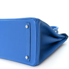 Hermes Taurillon Clemence Verso Birkin 30 Bleu Zellige Bleu Paradis