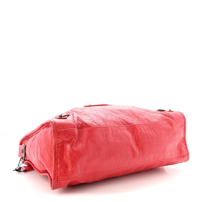 Agneau Classic Hardware City Rouge Coque Handbag