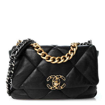 Medium Quilted Lambskin Flap Shoulder Bag