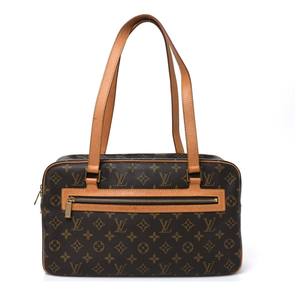 Louis Vuitton Monogram Cite GM Shoulder Bag Brown