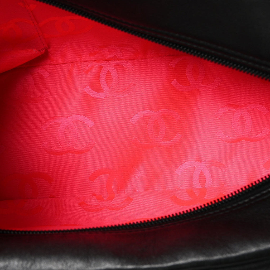 Chanel Calfskin Quilted Large Cambon Bowler Black