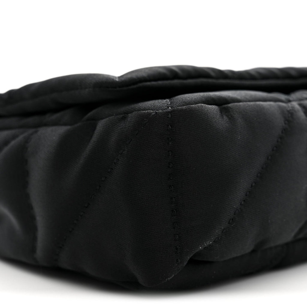 Saint Laurent Satin Patchwork Monogram Medium Jamie Bag Black