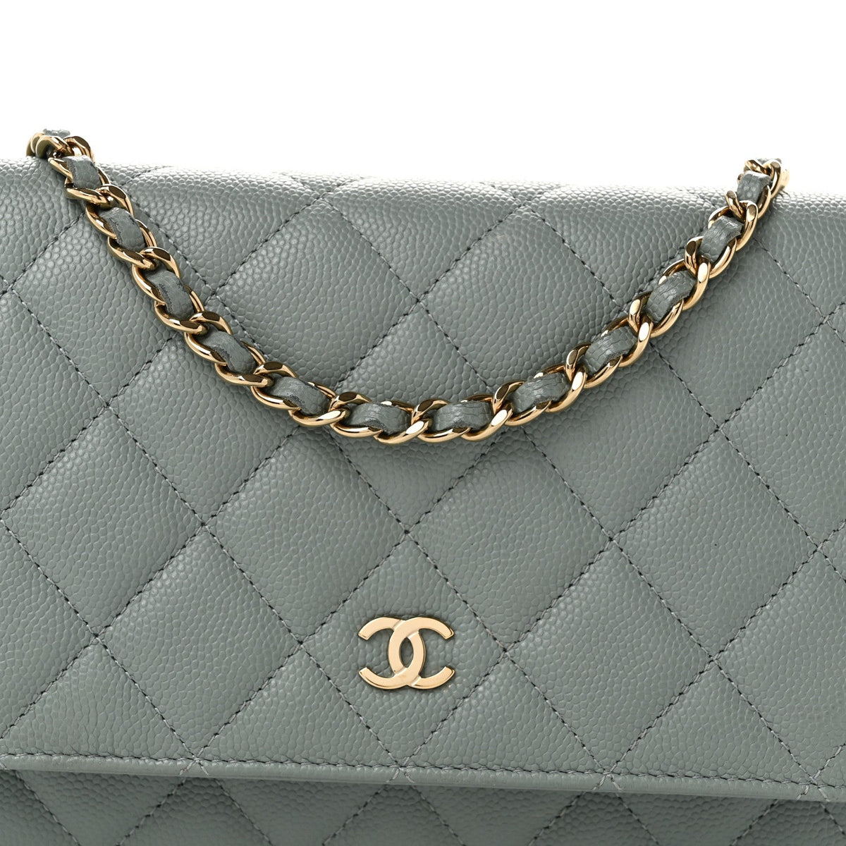 Quilted Caviar Wallet Bag