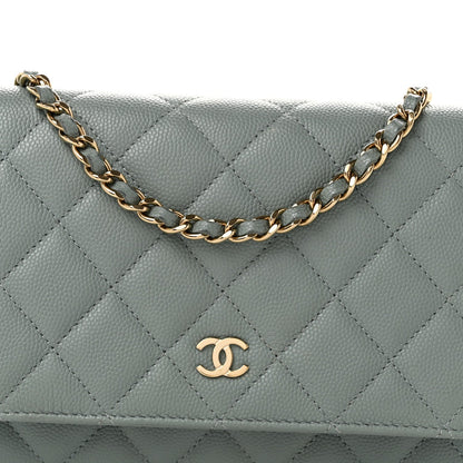 Quilted Caviar Wallet Bag