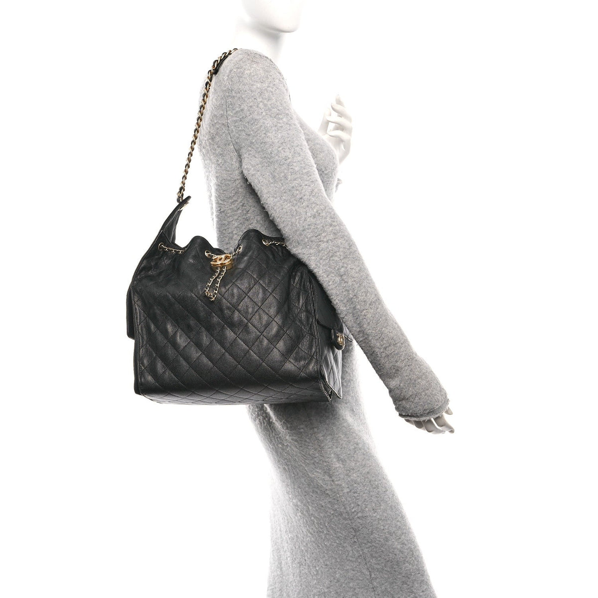 Medium Quilted Caviar Handbag