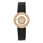 Chopard 18K Yellow Gold Alligator Diamond 30mm Happy Diamonds Watch