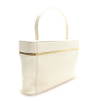 Celine Glossy Lambskin Vanity Frame Rectangle Bag Creamy White