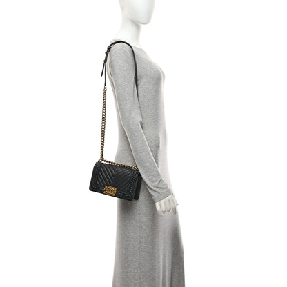 Small Caviar Flap Shoulder Bag