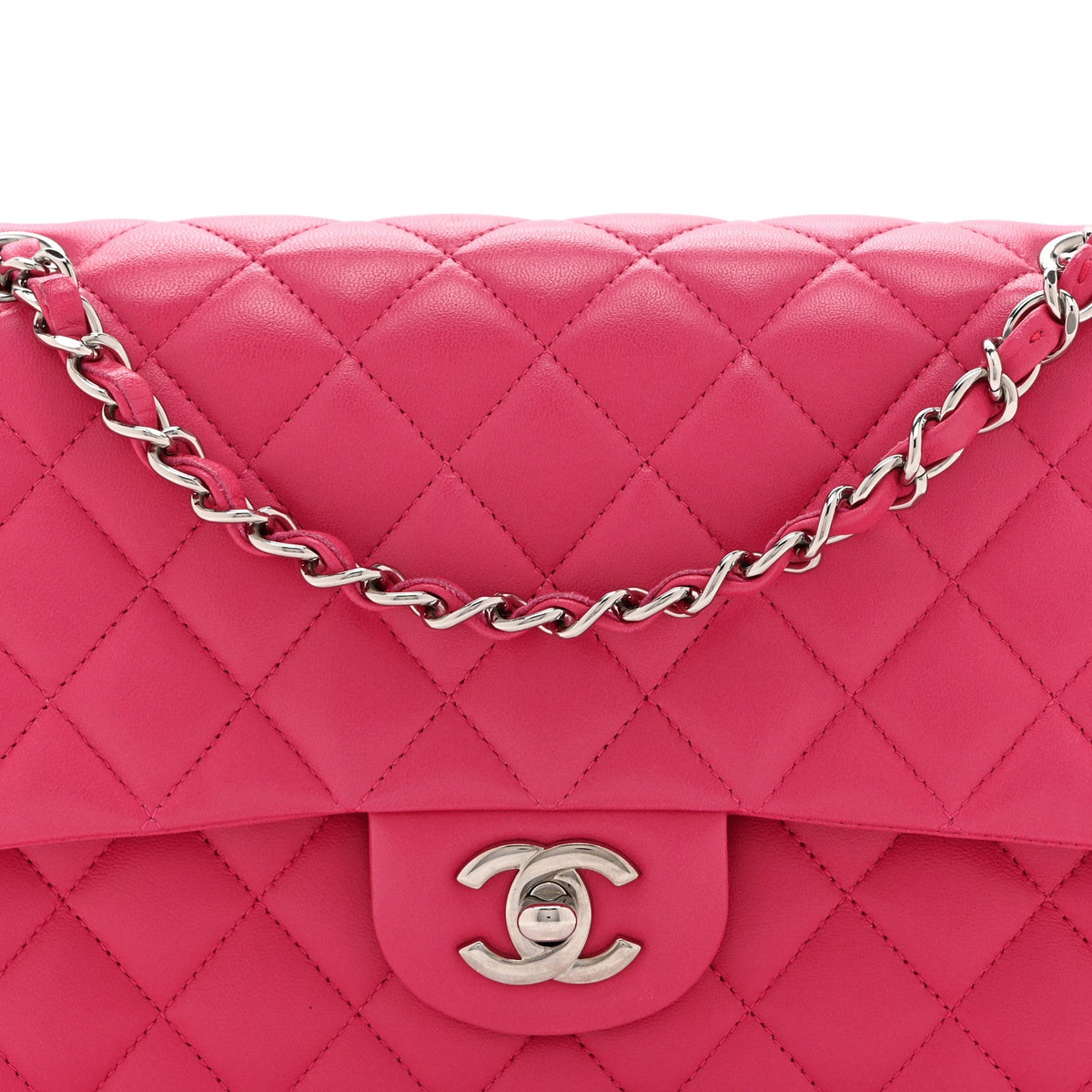 Medium Quilted Lambskin Flap Shoulder Bag