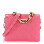 Louis Vuitton Calfskin Embossed Monogram Coussin BB Rose Fluo