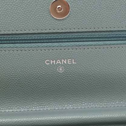 Quilted Caviar Wallet Bag