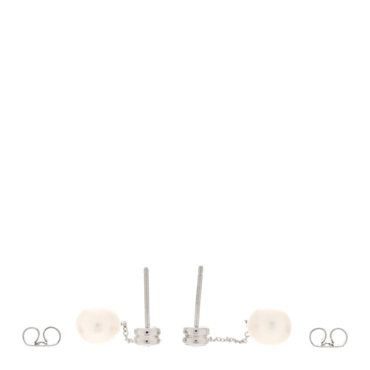 Platinum Diamond Cultured Pearl Elsa Peretti Diamonds by the Yard Drop Earrings