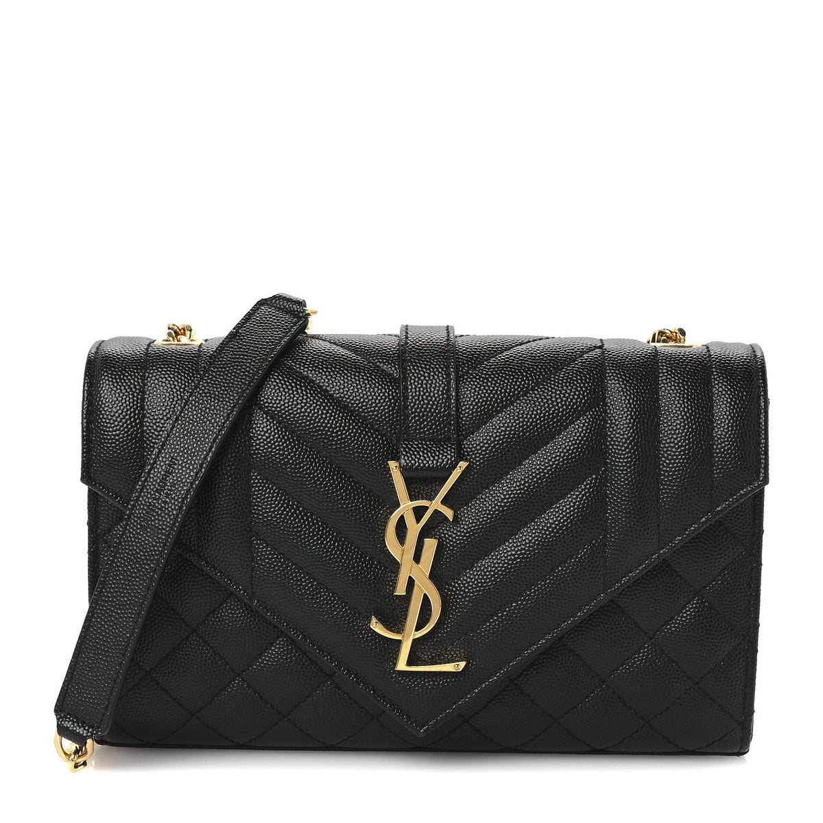 Saint Laurent Grain De Poudre Small Monogram Satchel Black