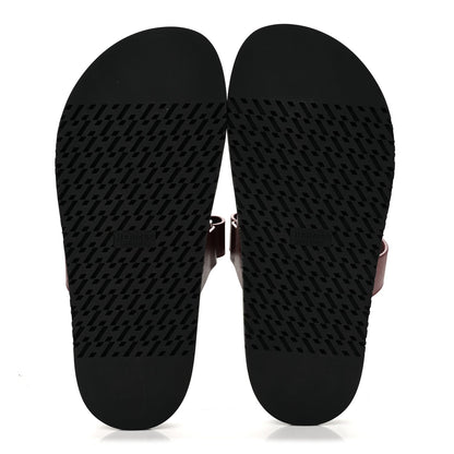 Hermes Calfskin Women's Chypre Sandals 39.5 Rouge H