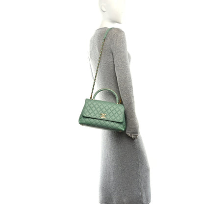 Small Quilted Caviar Flap Shoulder Bag