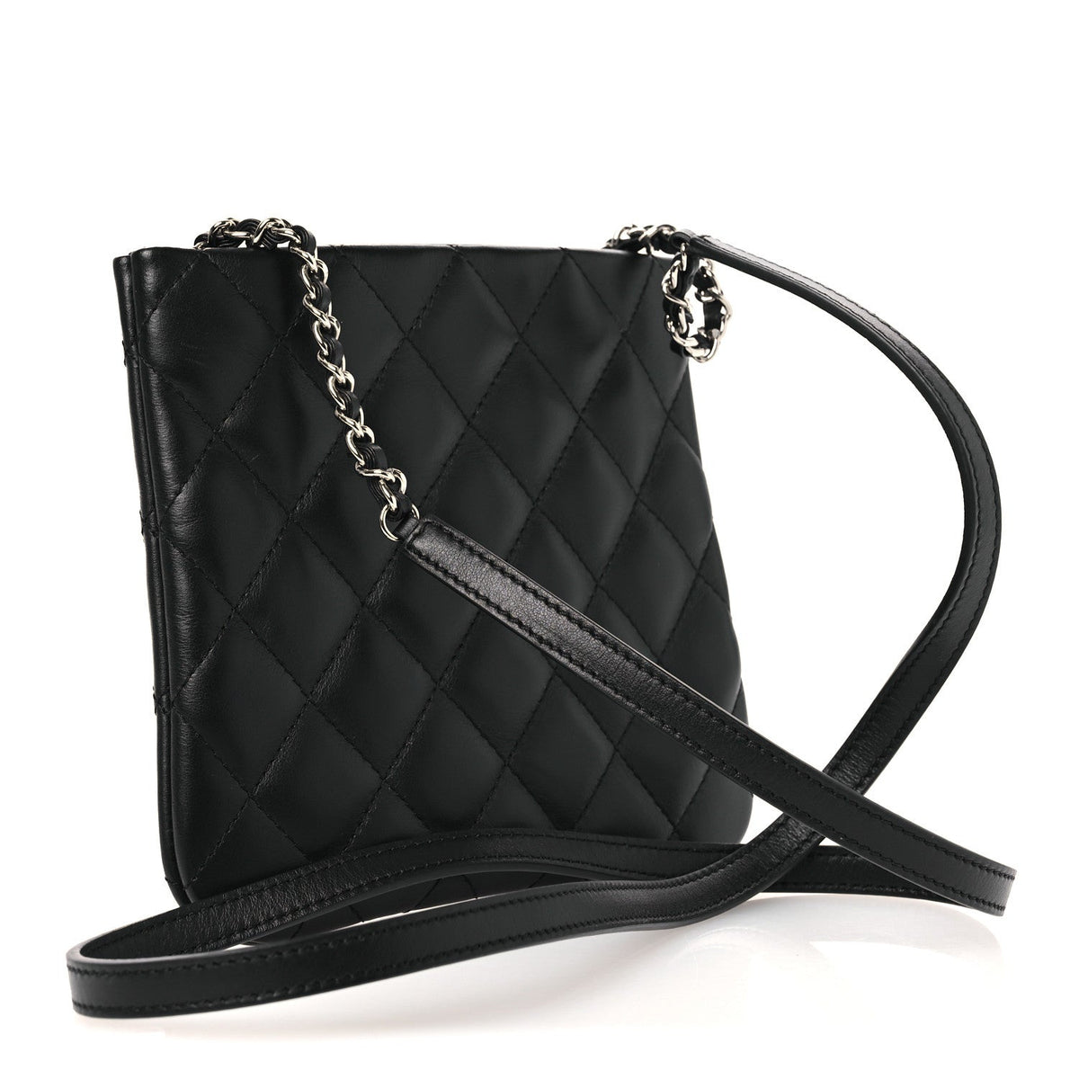 Chanel Lambskin Quilted Mini Crossbody Bag Black