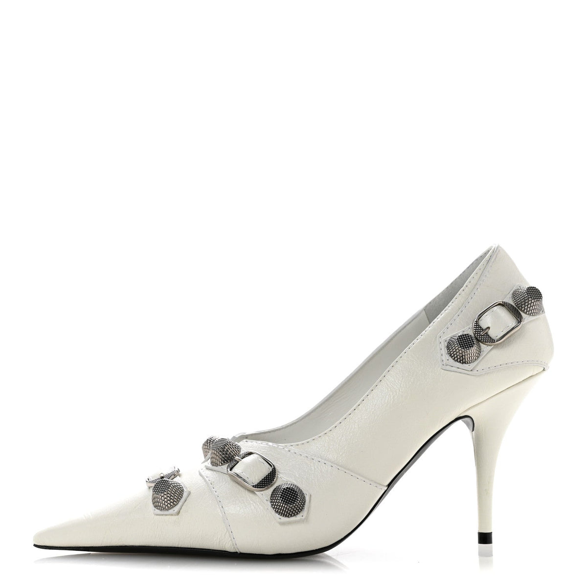 Balenciaga Agneau Women's Arena Cagole 90mm Pumps 38 White