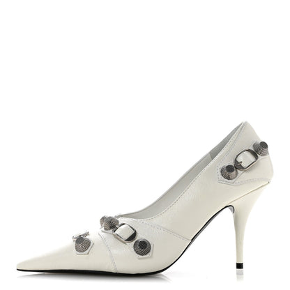 Balenciaga Agneau Women's Arena Cagole 90mm Pumps 38 White