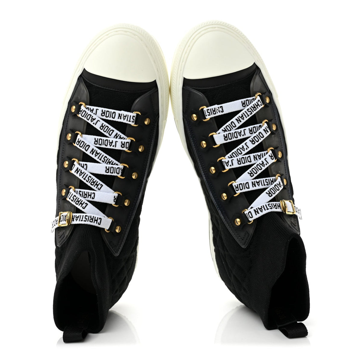 Christian Dior Technical Mesh Women's Walk'n Dior High Top Sneakers 38.5 Black