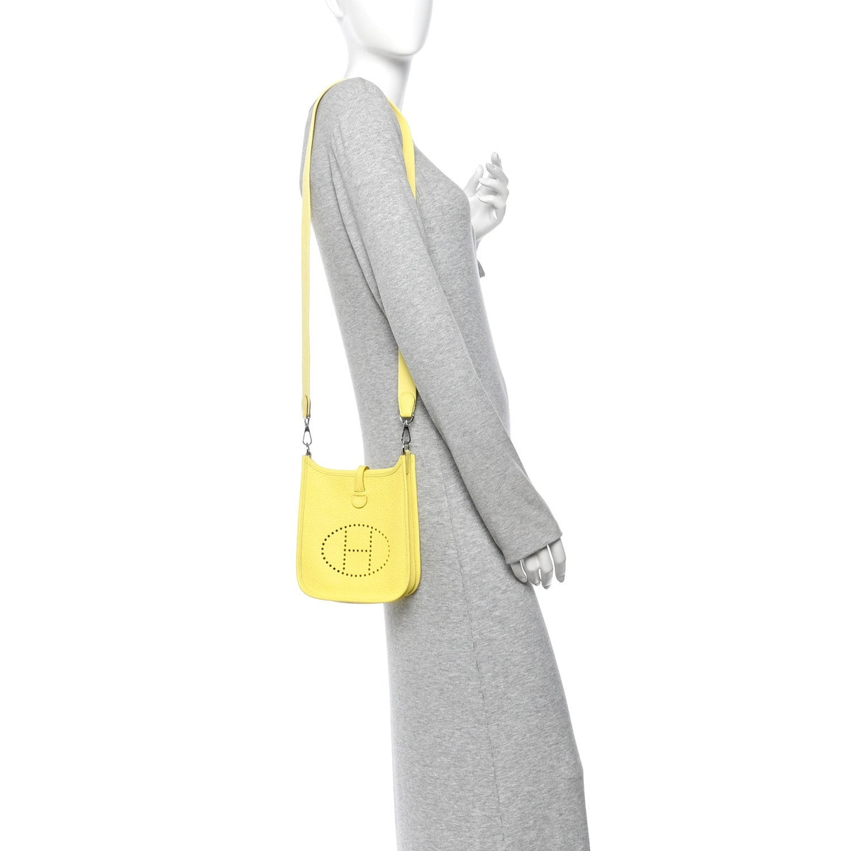 Taurillon Clemence Evelyne Tpm Lime Handbag