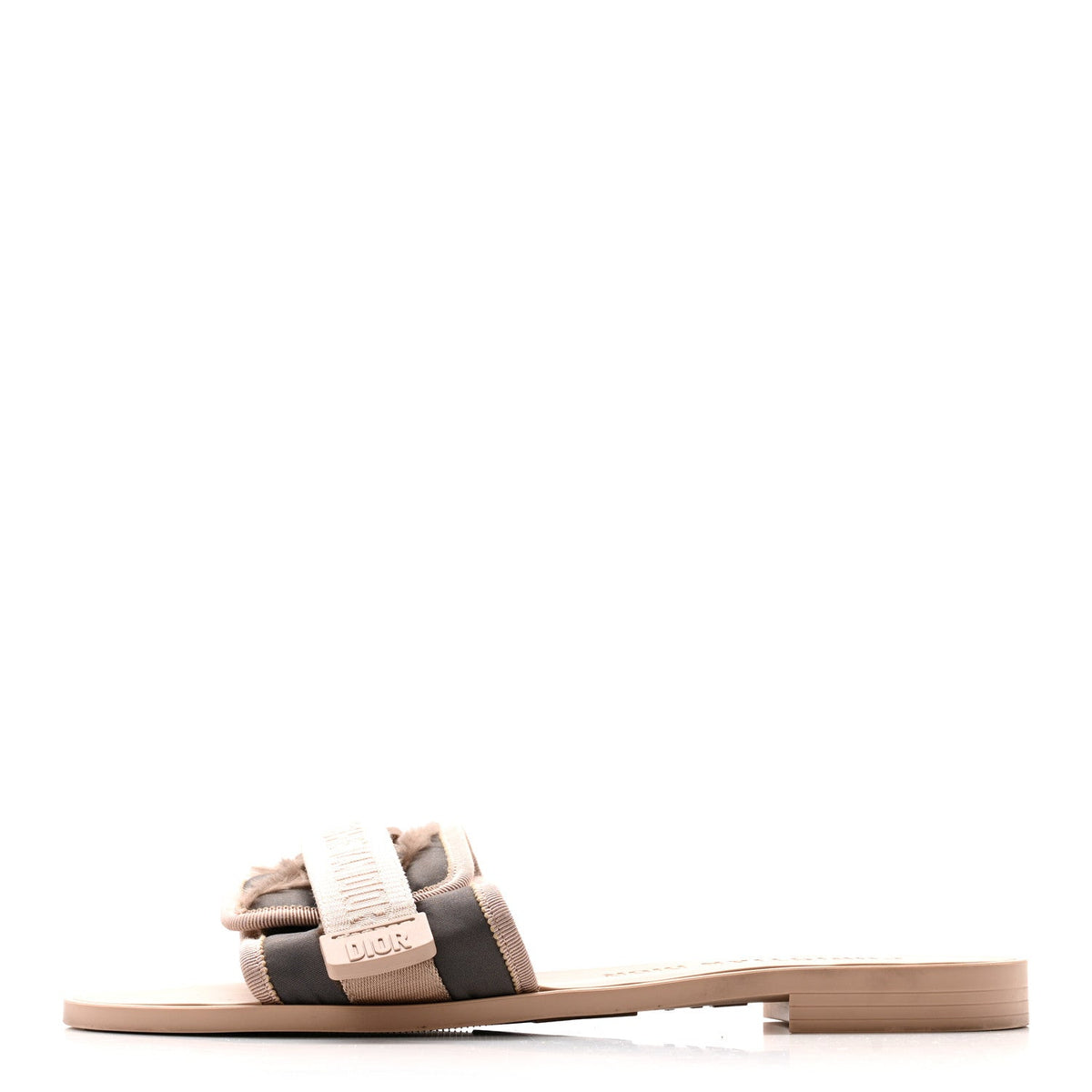 Canvas Nylon Camouflage (E)Volution Mule Slide Sandals Nude