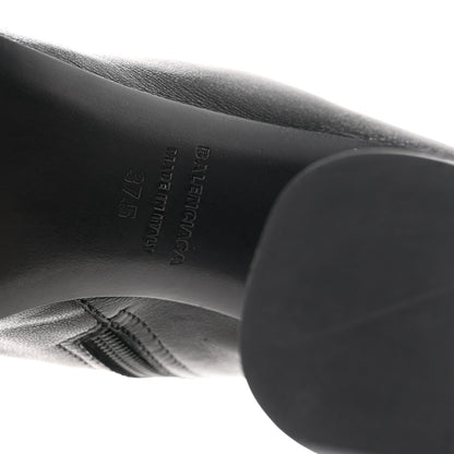Balenciaga Shiny Soft Sheepskin Glove 8cm Women's Ankle Boots Black