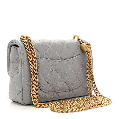 Mini Quilted Caviar Flap Shoulder Bag