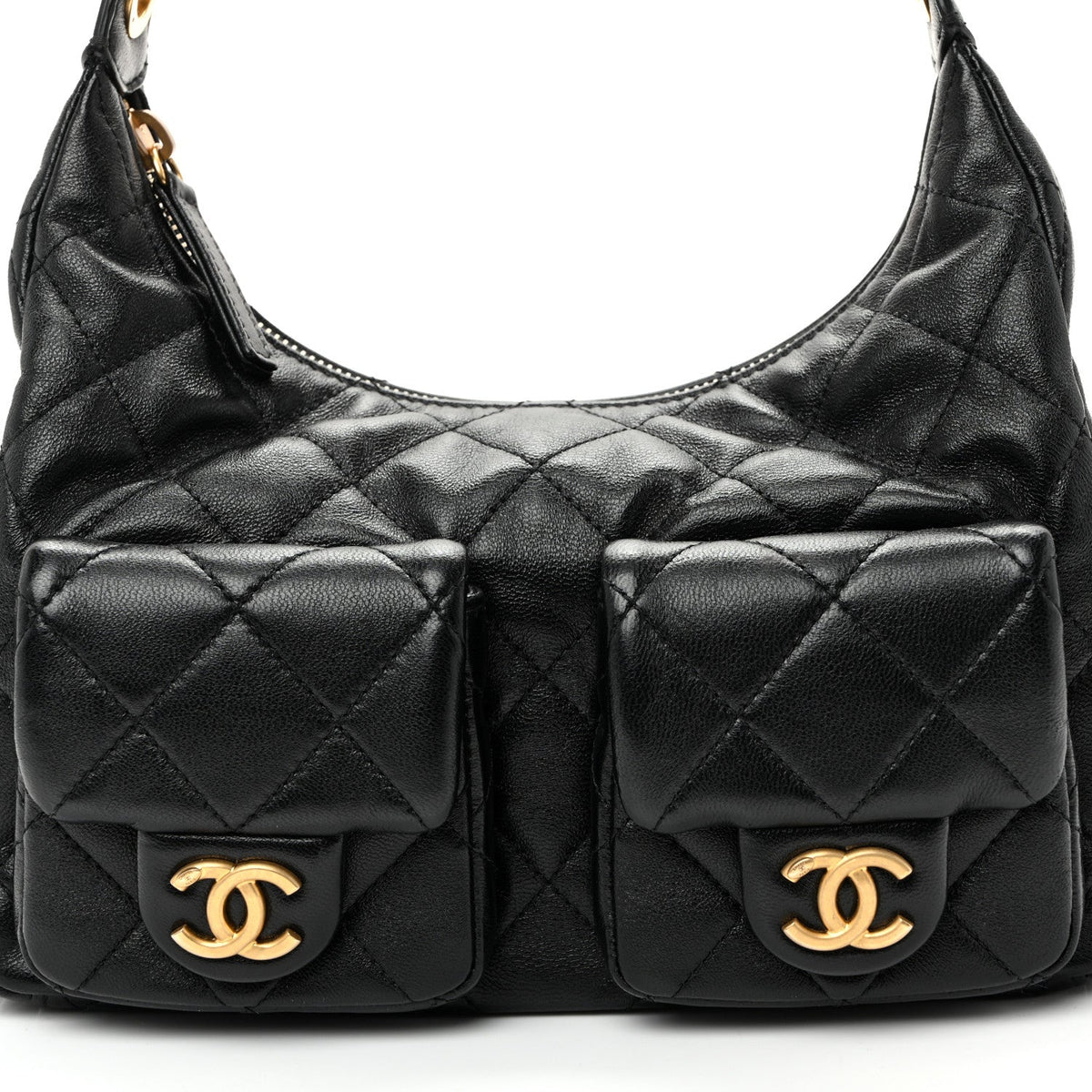 Quilted Lambskin Hobo Bag