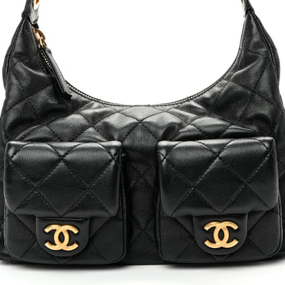 Quilted Lambskin Hobo Bag