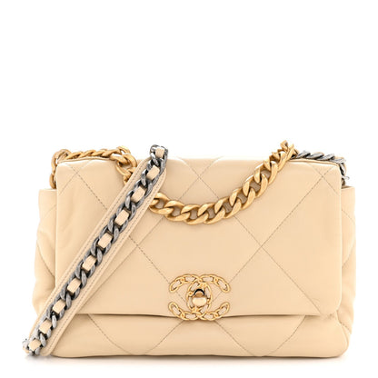 Medium Quilted Lambskin Flap Shoulder Bag