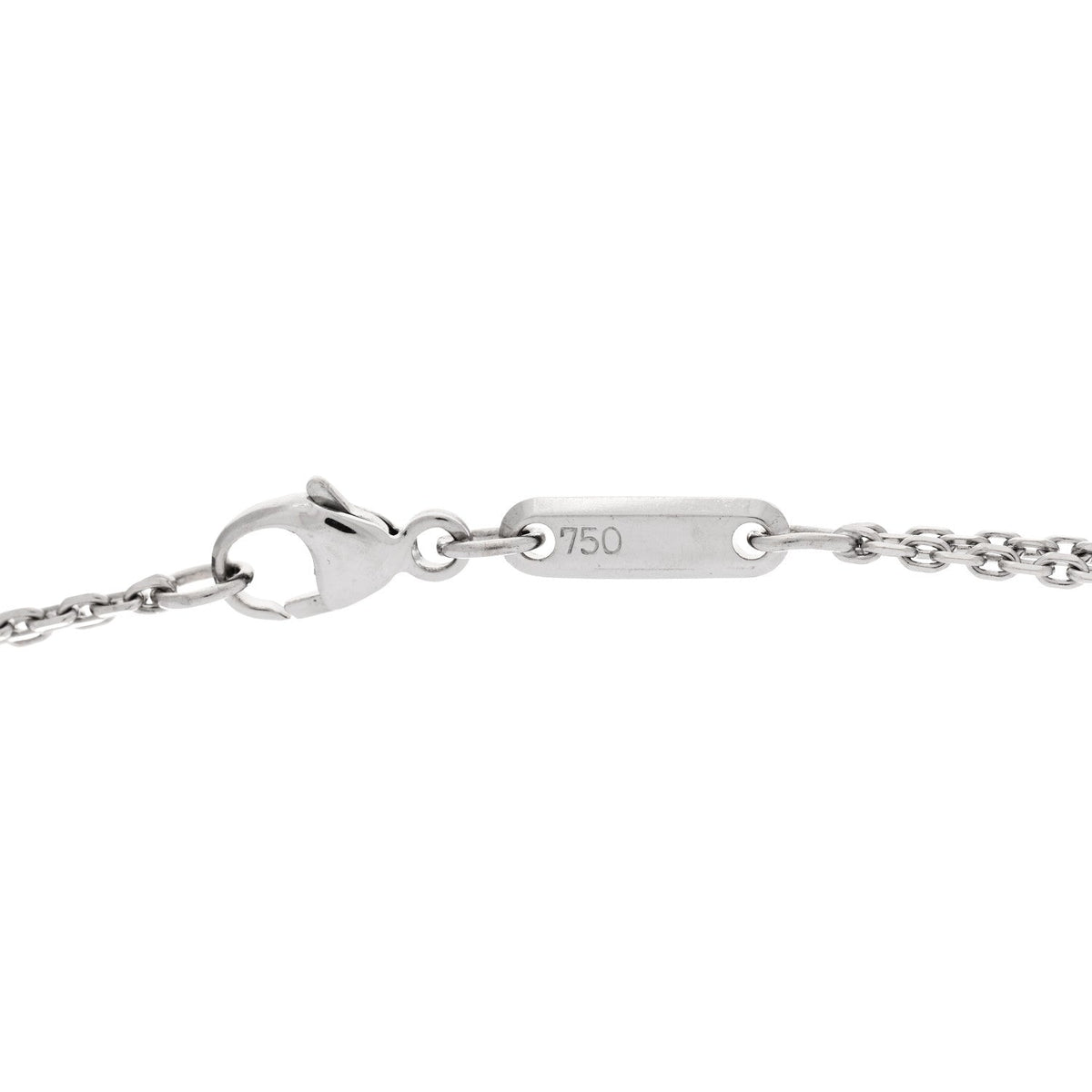 18K White Gold Diamond Happy Spirit Pendant Necklace