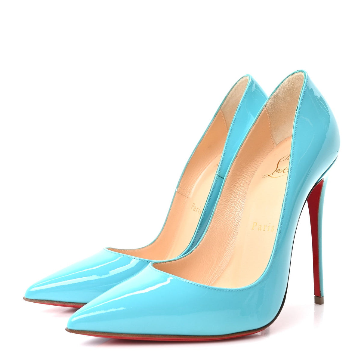 Christian Louboutin Patent So Kate 120 Women's Pumps 36.5 Pacific