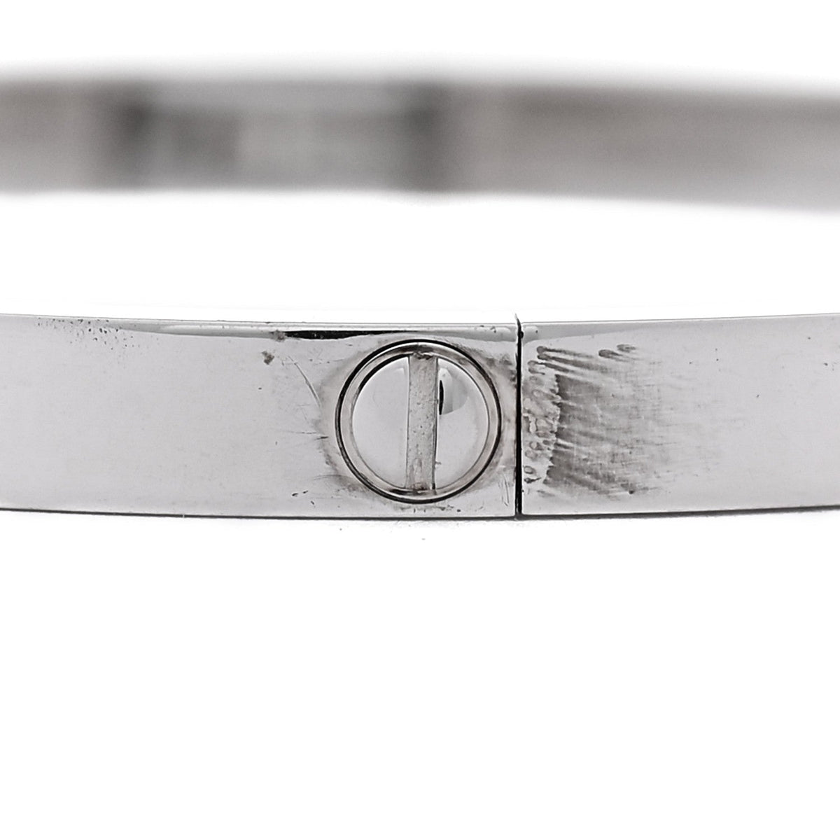 18K White Gold 6 Diamond Small LOVE Bracelet 15